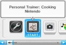 The DSi System Menu with a Personal Trainer title inserted.